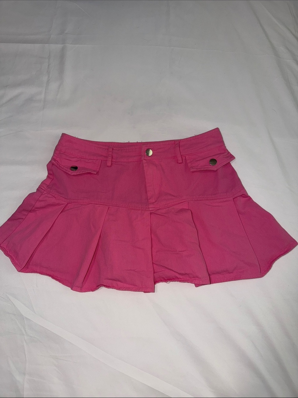 Altar'd State Bright Pink Flared Skater Mini Skirt